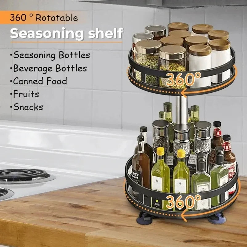 Especiero Giratorio 360° MILUXX — Organizador Premium de Cocina