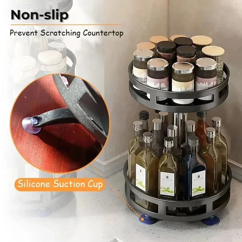 Especiero Giratorio 360° MILUXX — Organizador Premium de Cocina